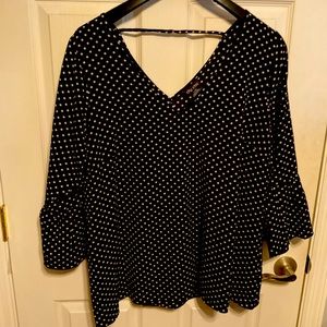 City Chic sz 20L polka dot blouse